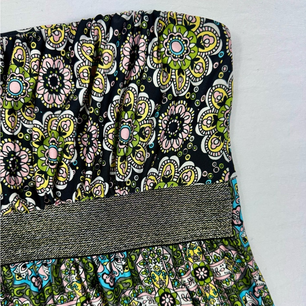 Authentic Y2K Baby Phat Bubble Hem Tube Dress McBling Paisley‎ Floral Mini Small - Picture 13 of 13